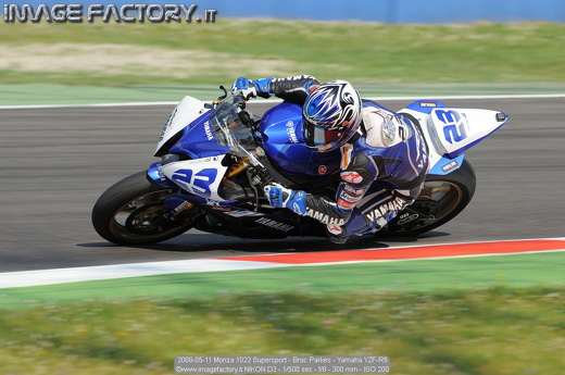 2008-05-11 Monza 1022 Supersport - Broc Parkes - Yamaha YZF-R6